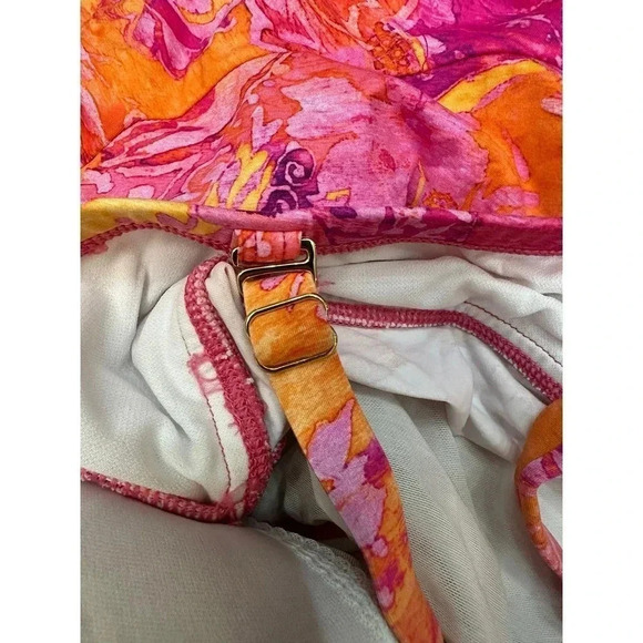 Lauren Ralph Lauren Women Pink Floral Strapless swimsuit onepiece Size 14W - Picture 7 of 7